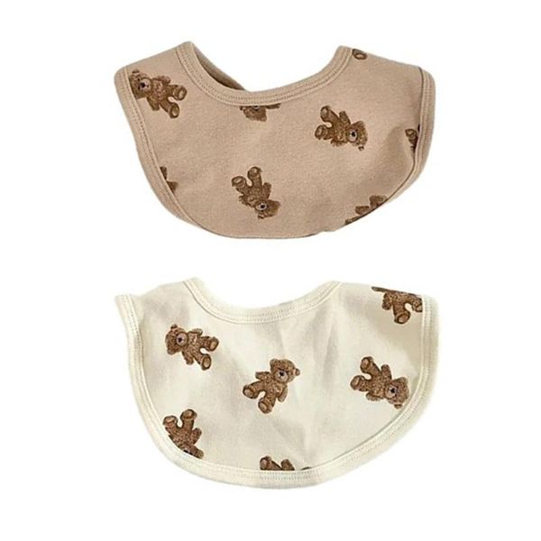 

bibs & burp cloths soft baby bib saliva towel for 0-5 years cute bear print scarf babies keep the drools from soaking into baby's cloth