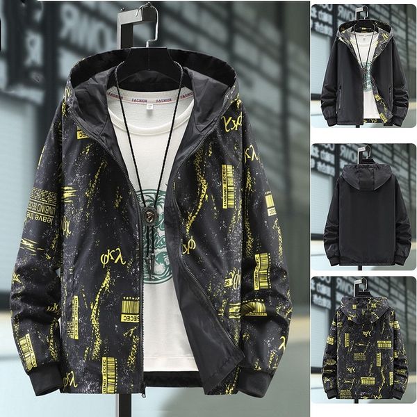 

men's jackets jacket on both sides, military couple's jacket, cuts wind for spring and autumn. v05u, Black;brown