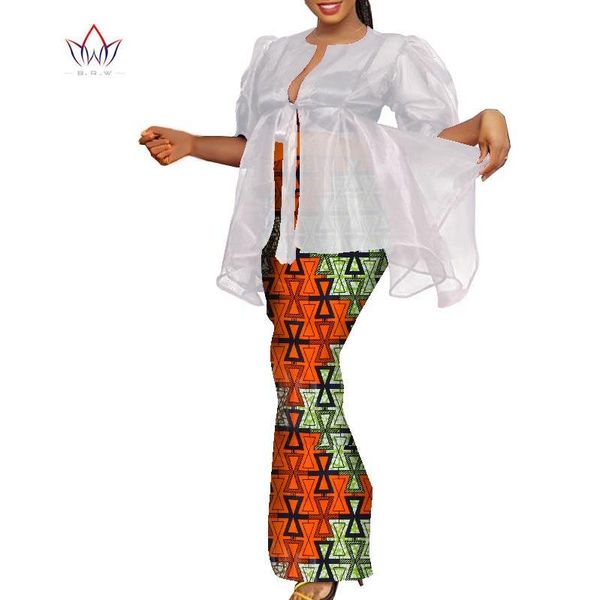 

ethnic clothing customize african print ruffles sleeve and skirt sets for women bazin riche 2 pieces skirts wy9971, Red