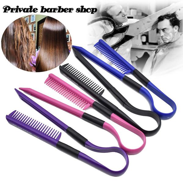 

hair brushes v type washable folding straightener comb accessories diy salon hairdressing brush styling tool beauty straightening, Silver