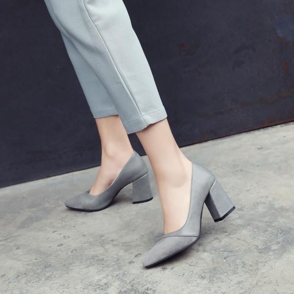 

dress shoes big size 11 12 13 14 15 ladies high heels women woman pumps high-heeled single shoe with shallow tip and color matching, Black