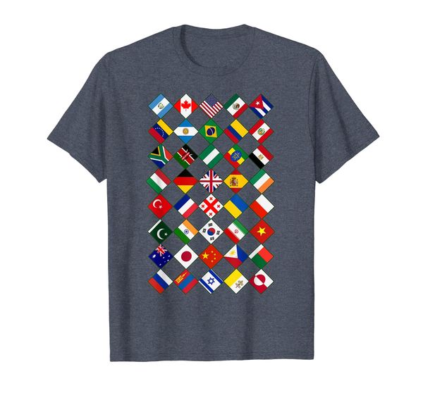 

flags of the countries of the world,international gift shirt, White;black
