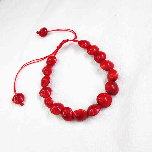

chinese style products huangcheng zhu jewelry red bean acacia bracelet female rope