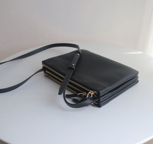 

design handbag casual cow leather organ, three-layer letter bag, one shoulder slant across women's bag thvy