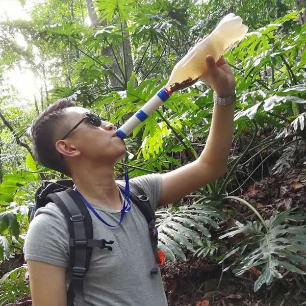 

outdoor water purifier camping hiking tents emergency life survival portable direct drinking sterilization filter bags