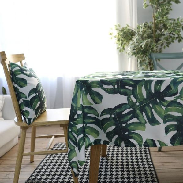 

plant print tablecloth waterproof party table cloth rectangular wedding outdoor furniture cover kitchen decoration orname