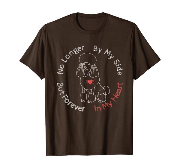 

memorial gift for the loss of a beloved poodle t-shirt, White;black