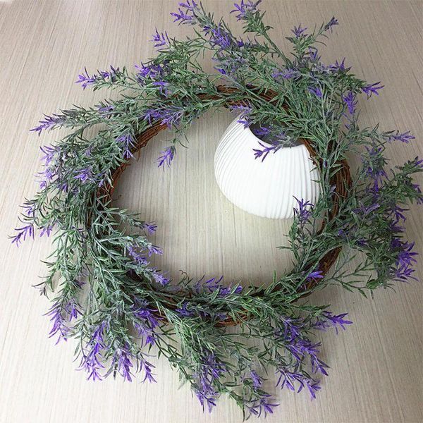

artificial lavender flowers wreath spring outdoor for front door qx2e decorative & wreaths