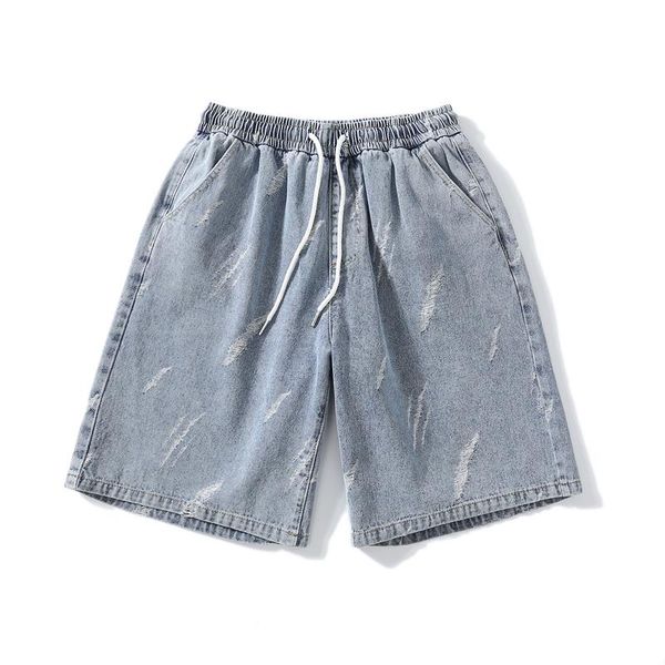 

men's jeans shorts in summer, Blue