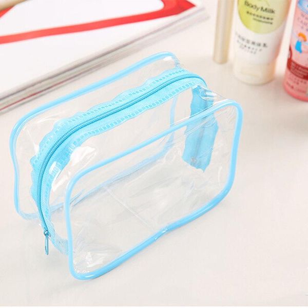

pencil bags transparent waterproof pen bag holder toiletry wash bathing supplies desk storage school accessories 1pc