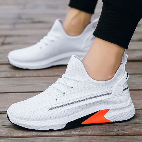 

men vulcanize shoes summer breathable male running mesh shoes footwears thick bottom lace-up solid casual sneakers men shoes mmm, Black;white