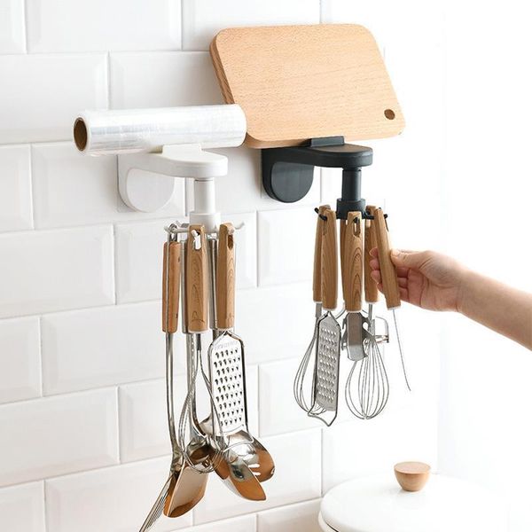 

hooks & rails ganchos giratorios de 360 grados, accesorios cocina, almacenamiento baÃ±o, estante organizador