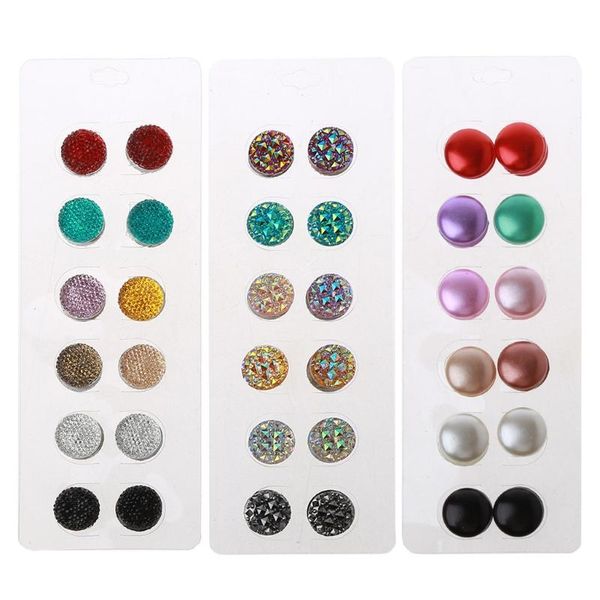 

pins, brooches pack of 12 muslim multi-use rhinestone magnetic scarf brooch round hijab pins kit safety jewelry, Gray