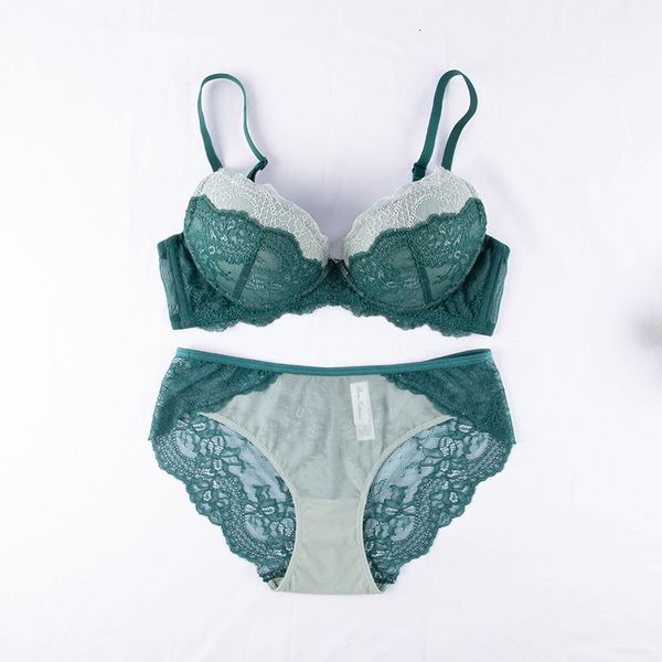 

bras sets bra set without steel ring gathered lace lingerie, Red;black