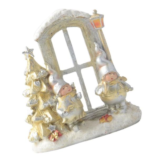 

candle holders 1pc christmas theme candlestick ornament deskholder decor (white)