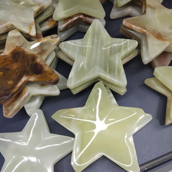 

decorative objects & figurines beautiful 1pc natural afghan jade star healing chakra polished quartz crystal home decor