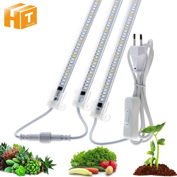 

grow light 220v 110v 12w 90leds high luminous efficiency tube ip67 waterproof plants growth 1-6pcs set. lights