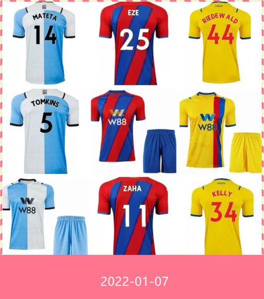 

men + kids 20 22 soccer jerseys 2021 zaha milivojevic townsend sakho benteke batshuayi football shirts uniform thailand, Black;yellow