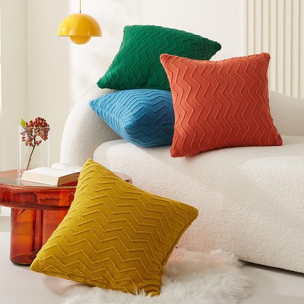 

cushion/decorative pillow yellow green orange pink ivory soft cushion cover nordic style pillowcase big tassel sofa bed room home decor 45*4