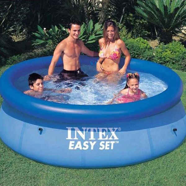 

pool & accessories 244cm 76cm intex blue agp above ground swimming family inflatable for adults kids child aqua summer water