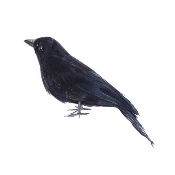 

decorative objects & figurines 1pc realistic looking halloween decoration birds black feathered crows prop decor about 16cm