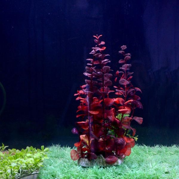 

9inch fish tank plants beautiful flowers plastic growing effect aquarium artificial decorative plant accessories decorations