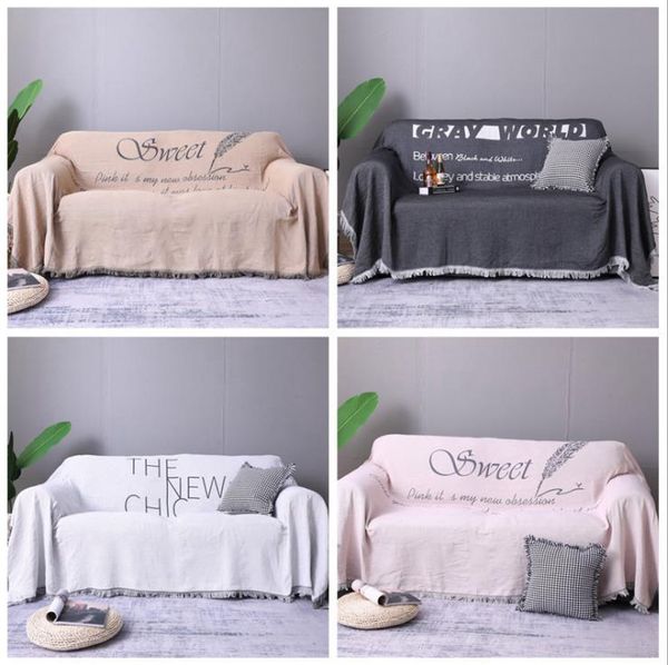 

blankets northern europe letter sofa towel ins blanket simplicity cover cushion cloth