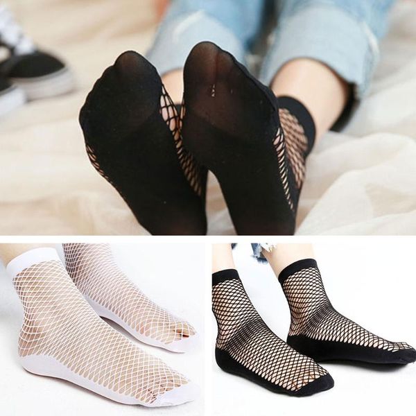 

socks & hosiery summer women hollow out breathable mesh fishnet short ankle, Black;white