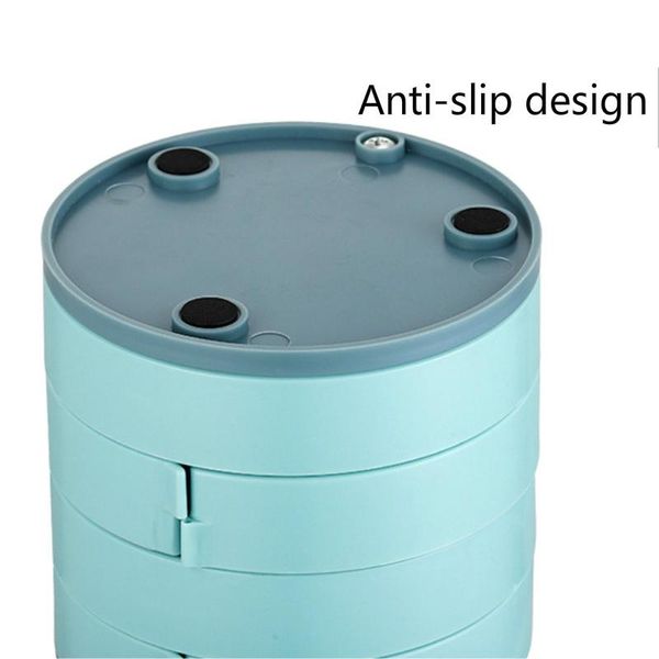 

storage bags jewelry box multilayer rotating stand earrings ring cosmetics beauty container organizer with mirror