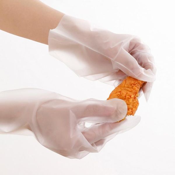 

disposable gloves 100pcs non-slip oil proof tpe kids adults for salon
