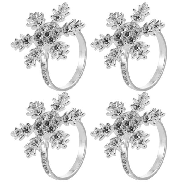 

napkin rings 4pcs christmas style designed ring alloy dinner snowflake buckle