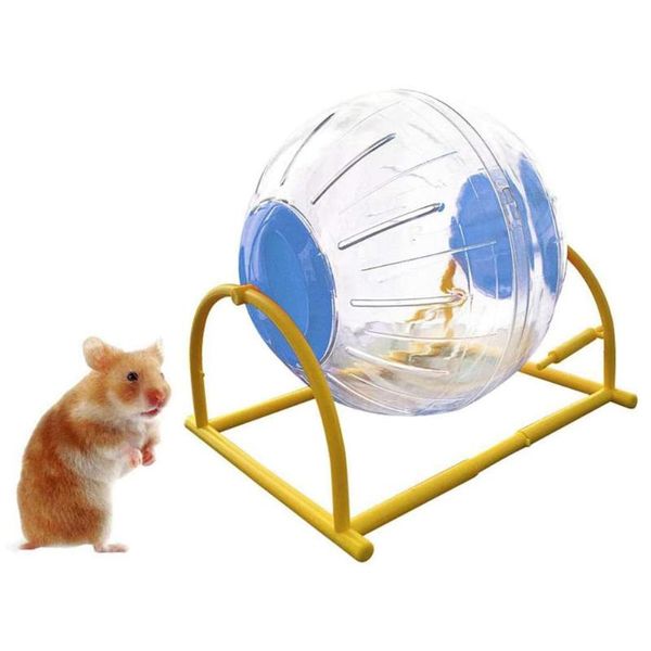 

small animal supplies pet fitness ball hamster gerbil toy running activity mouse pink/blue/orange with stand 12cm
