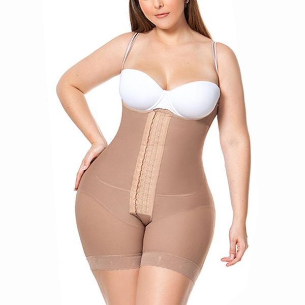 

women's shapers double compression garment front closure tummy control shapewear slimming fajas, Black;white