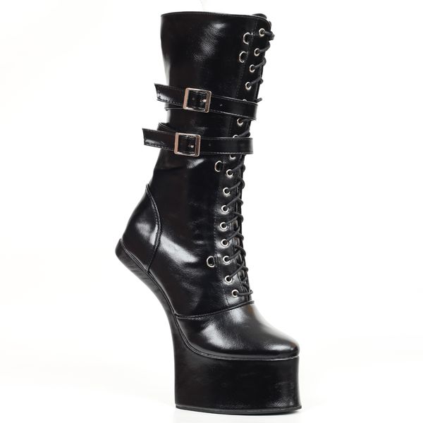 Новый копытный стиль каблука 7 дюймовый балет Fetish BDSM Punk Platform Boots Size36-46