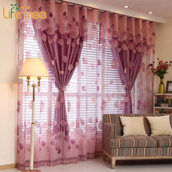

curtain & drapes luxury window curtains set for living room sheer european bedroom (1 pc curtain: hook + 1 tulle: grommet)