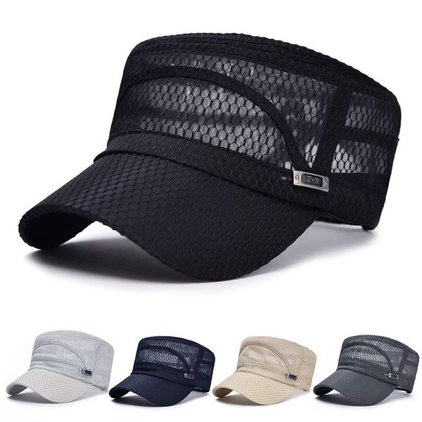 

beanies summer mesh flat cap men's casual breathable sun visor hat