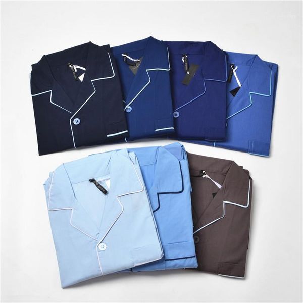 

men's sleepwear pajamas long sleeves cardigan sleep pyjamas, Black;brown