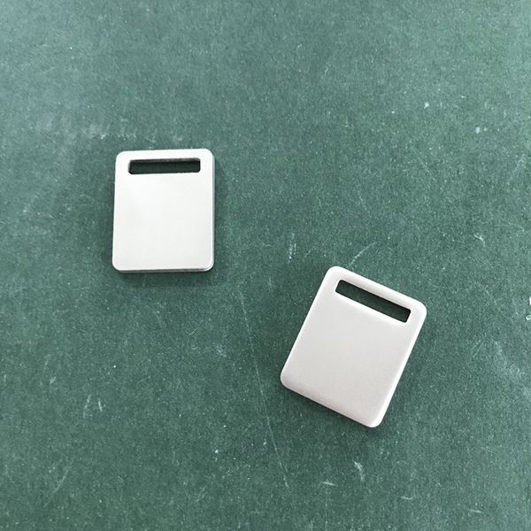

square matt zinc alloy small metal pendant cat dog pet blank tag