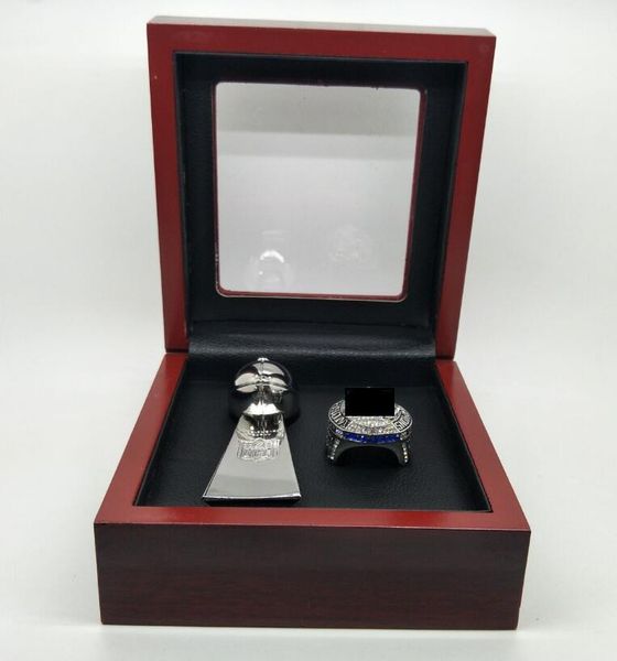 

gift wrap 2 slot wooden display case football trophy and rings holder engraved logo