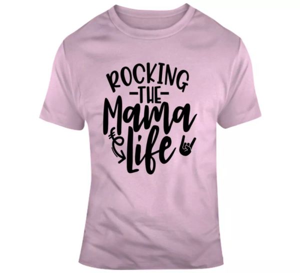 

rocking the mama life t shirt great novelty glam gift tee for mom the rock star, White;black