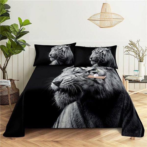 

sheets & sets ferocious tiger bedding sheet home digital printing polyester bed flat with case print