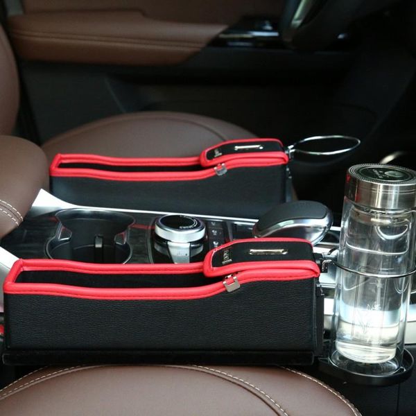 

car organizer seat crevice storage box universal card phone holder pocket gap slit drink catcher