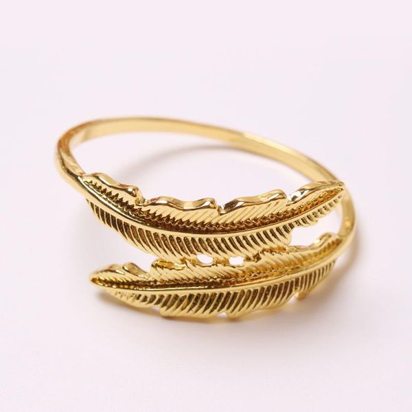 

napkin rings 4 / pcs leaf ring feather buckle