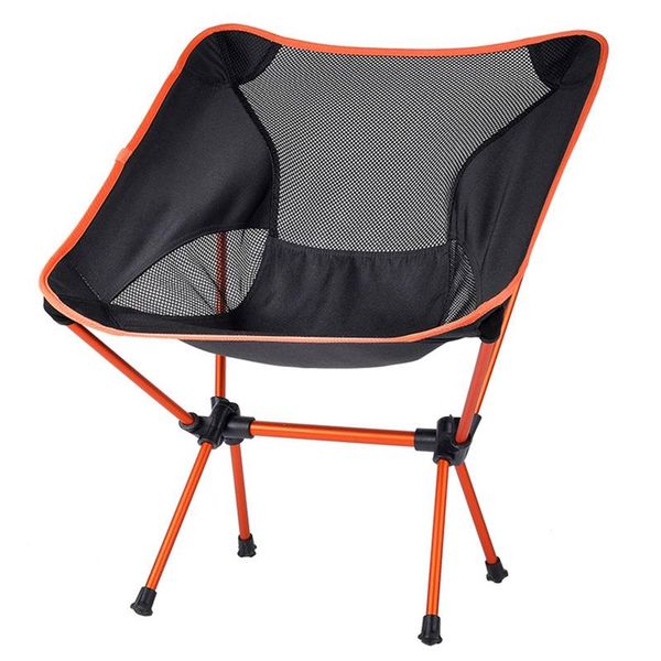 

fishing accessories outdoor portable aluminum alloy folding chair backrest moon ultralight leisure camping