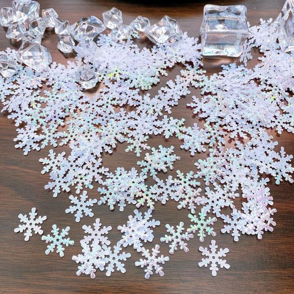 

christmas decorations 200pcs 3cm snowflake confetti artificial snow xmas tree ornaments for home party wedding navidad year decoration