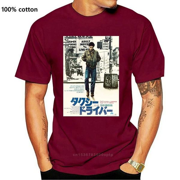 

men's t-shirts t-shirt taxi driver japan japanese movie cult de niro retro vintage 70s men t shirt, White;black