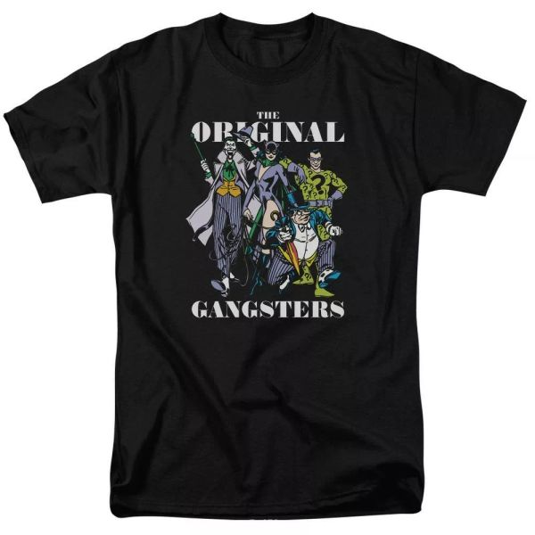 

original gangsters t-shirt dc comics sizes s-3x new, White;black