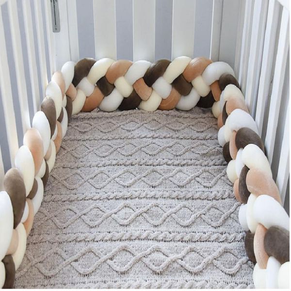 

bedding sets 1m/2m/3m baby bed bumper born crib protector knot braid set room decor