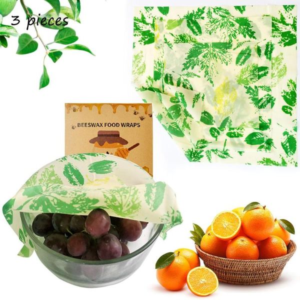 

food savers & storage containers 3pcs/set organic cotton beeswax fresh cloth kitchen tools easy to clean and reuse household cover