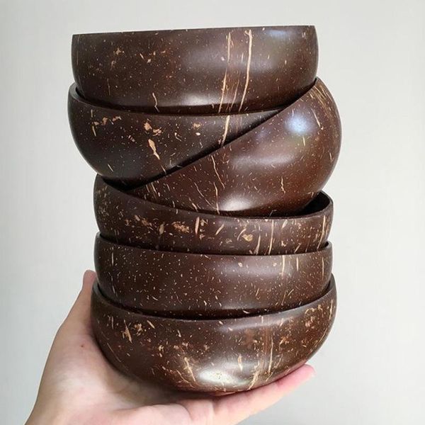 

bowls natural coconut bowl 12-14cm wooden wood tableware kitchen home daily supplies dinnerware
